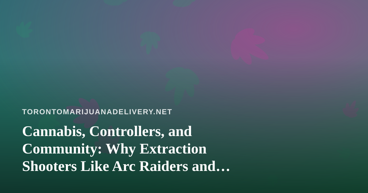 Cannabis, Controllers, and Community: Why Extraction Shooters Like Arc Raiders and Wardogs Pair Perfectly With a Toronto Chill Session